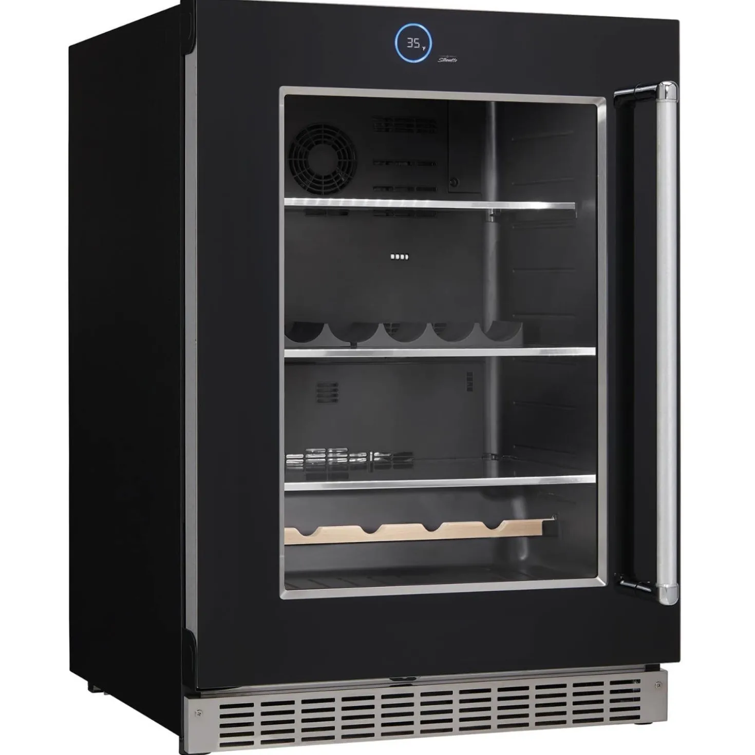 SILHOUETTE Centre de boissons 24 po Noir 24" - SRVBC050L