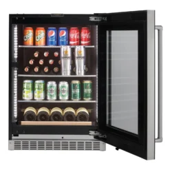 SILHOUETTE Centre de boissons encastré 24″ Noir 24" - SRVBC050R-SS