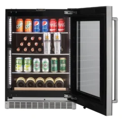 SILHOUETTE Centre de boissons encastré 24 po Noir 24" - SRVBC050R