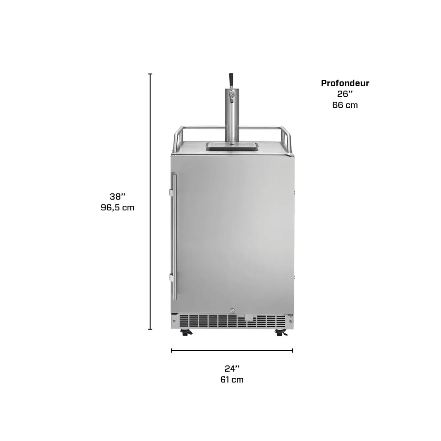 SILHOUETTE Refroidisseur de fût extérieur 24″ Inox 24" - DKC055D1SSPR