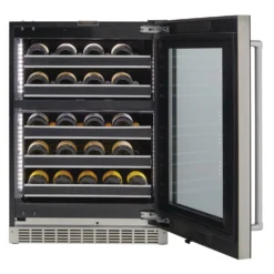 SILHOUETTE Refroidisseur à vin 24 po Noir 24" - SRVWC050R-SS