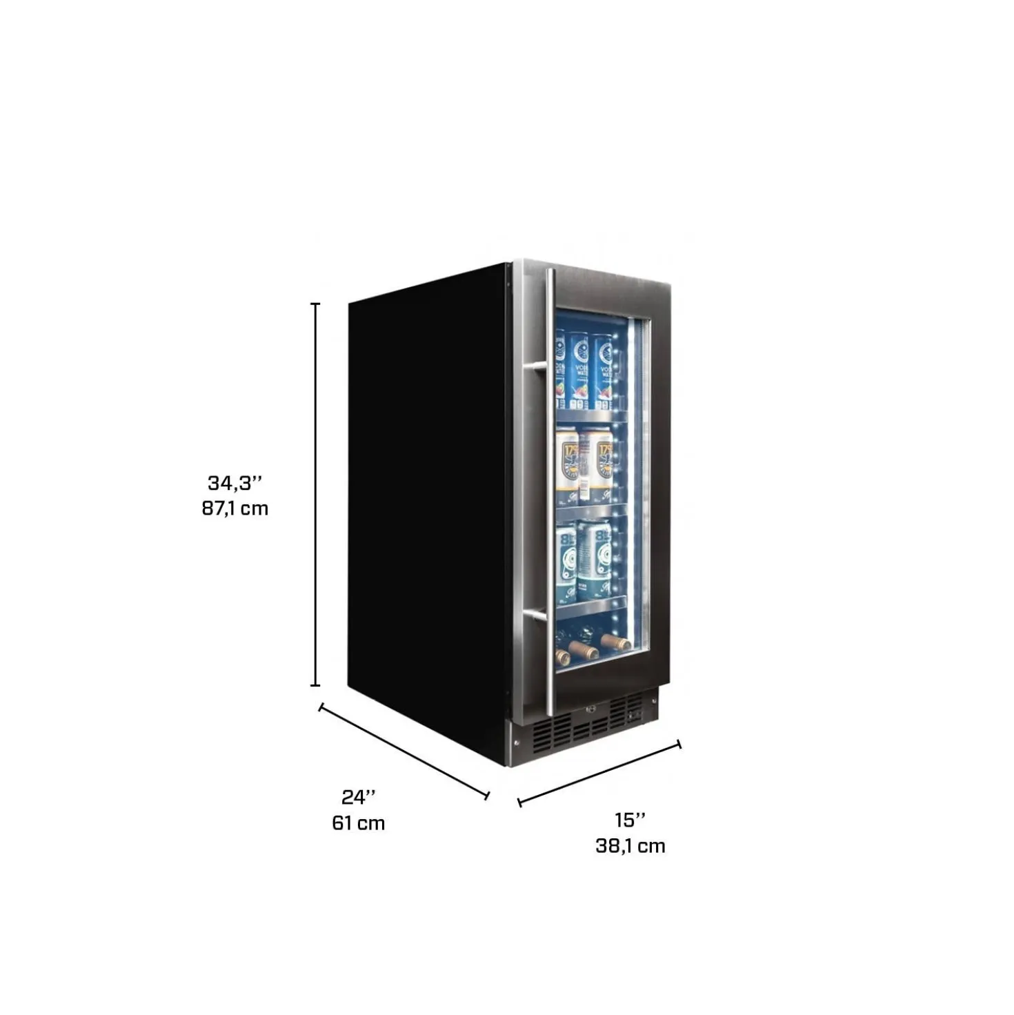 SILHOUETTE Refroidisseur à vin Inox 15" - SPRBC031D1SS