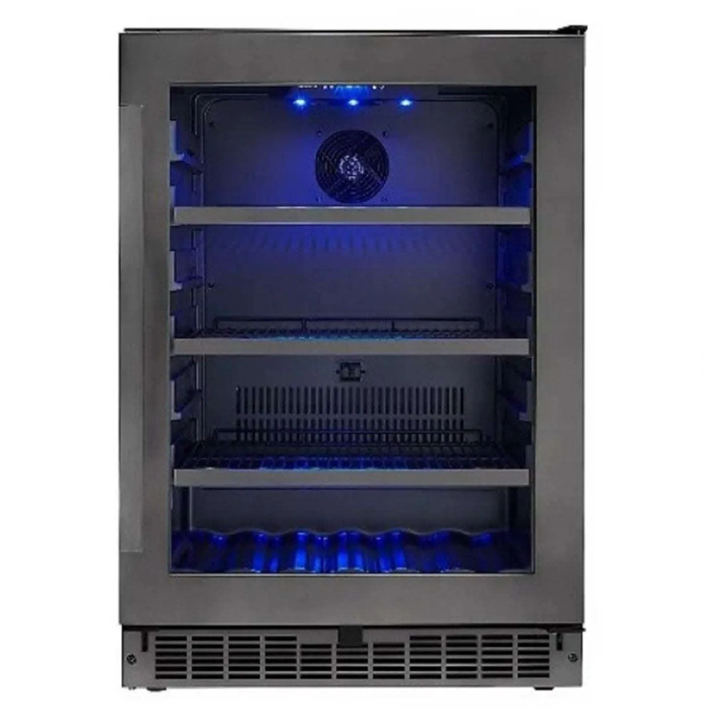 SILHOUETTE Refroidisseur à vin Inox noir 24" - SSBC056D3B-S