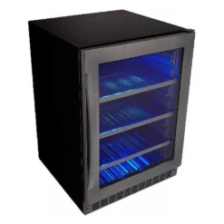 SILHOUETTE Refroidisseur à vin Inox noir 24" - SSBC056D3B-S