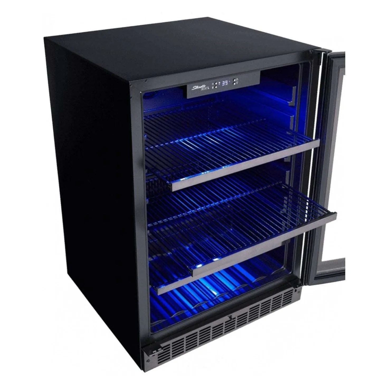 SILHOUETTE Refroidisseur à vin Inox noir 24" - SSBC056D3B-S