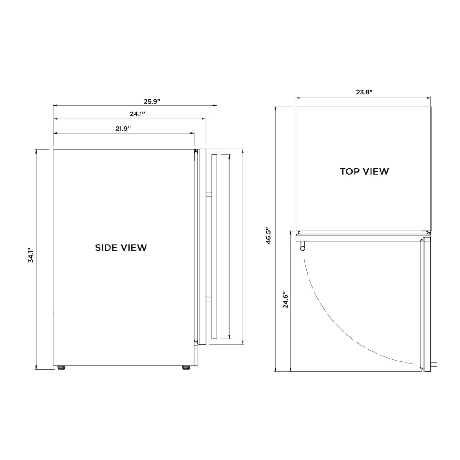 SILHOUETTE Réfrigérateur 5,5 pi3 24 po Inox Compact - SPRAR055D1SS