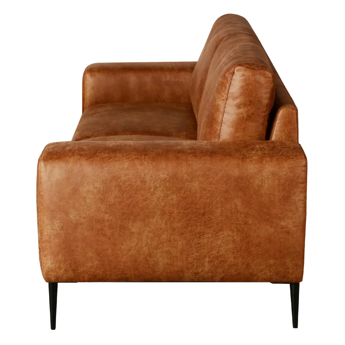 Sofa avec assises profondes et accoudoirs carrés