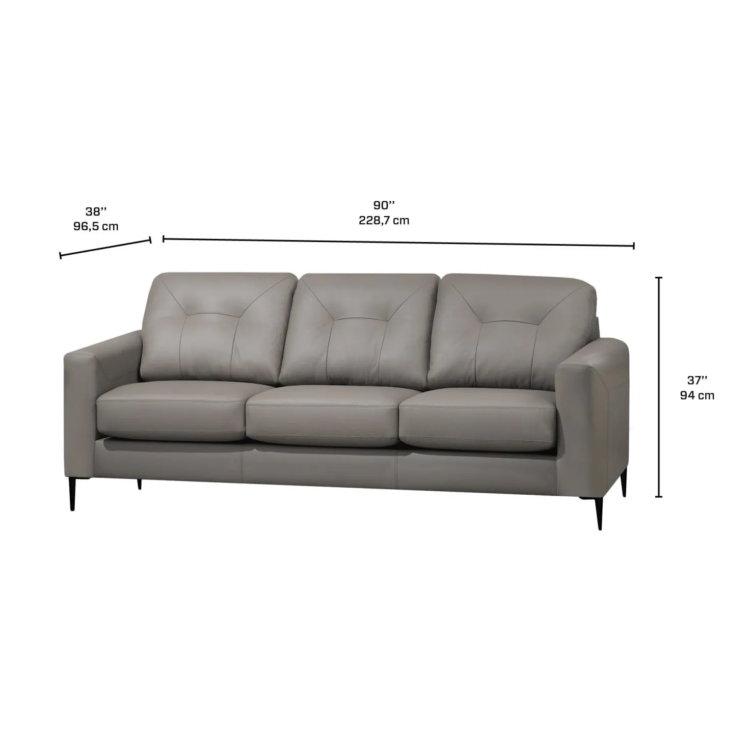 Sofa en cuir véritable