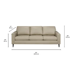 Sofa en cuir véritable - beige