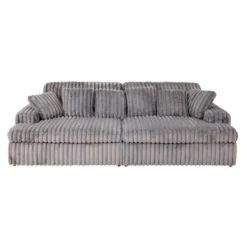 Sofa en velours côtelé avec 2 chaises longues