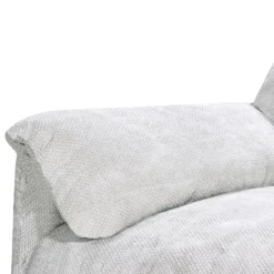 Sofa en velours texturé avec plumes - beige