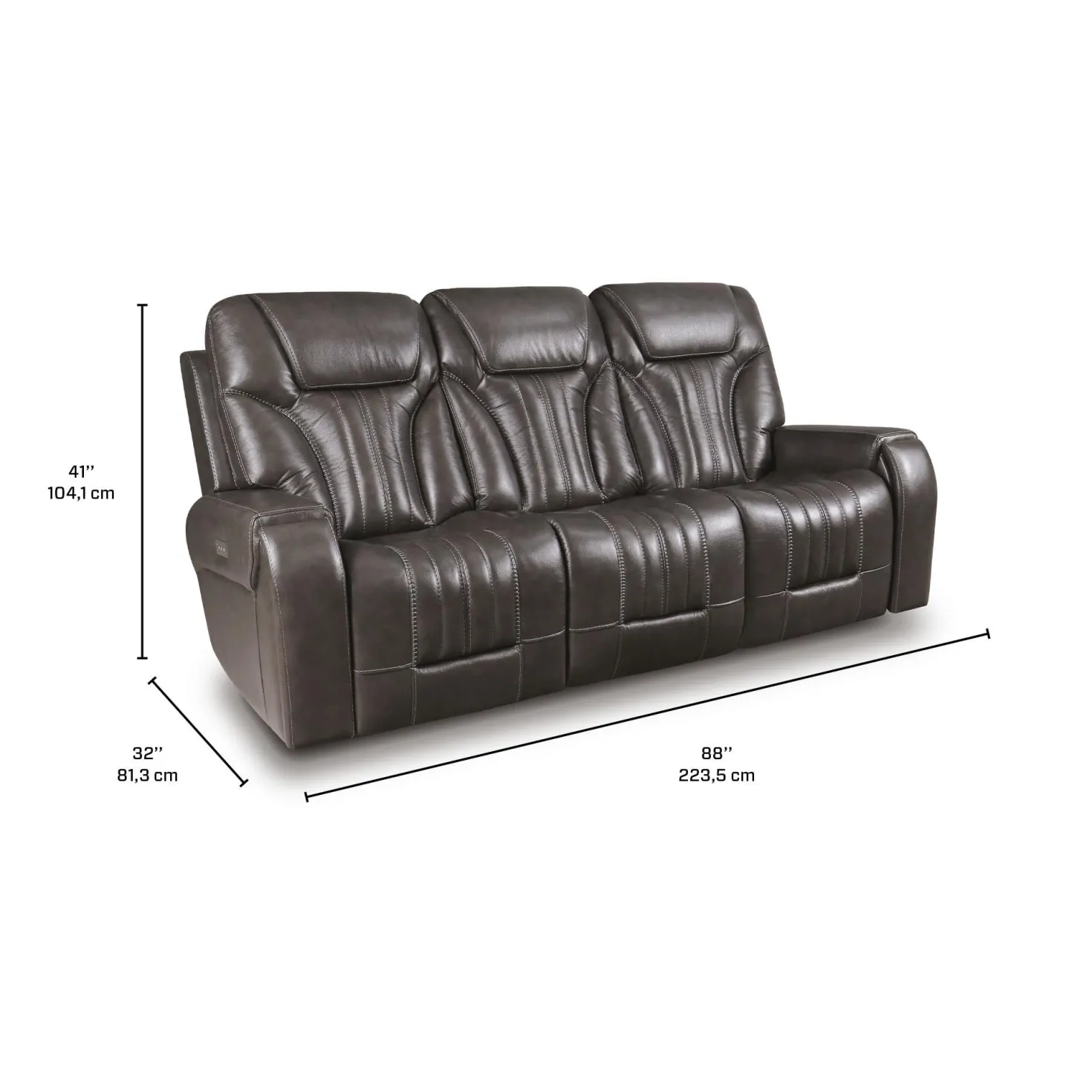 Sofa inclinable électrique avec appuis-tête ajustables