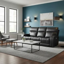 Sofa inclinable électrique avec appuis-tête ajustables, siège rabattable et système de son immersif