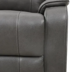 Sofa inclinable électrique en cuir avec appuis-tête ajustables - gris