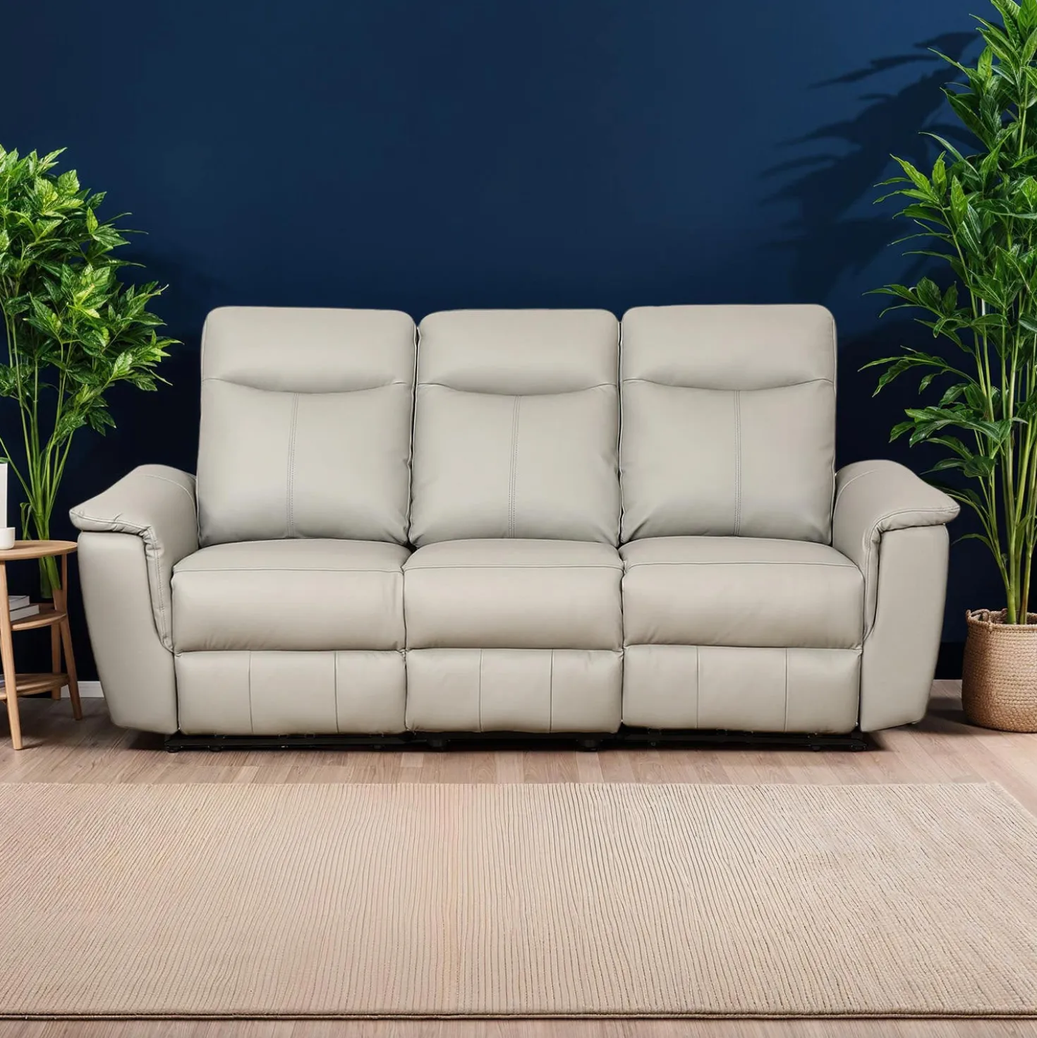 Sofa inclinable électrique en cuir véritable