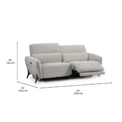 Sofa électrique inclinable avec appuis-tête ajustables - tissu