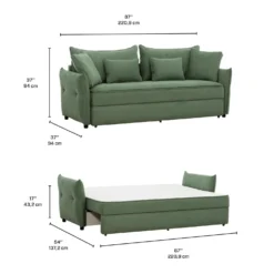 Sofa-lit avec rangement - vert