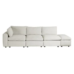 Sofa modulaire avec ottoman beige - 5 mcx