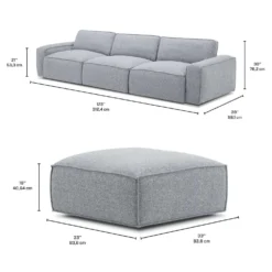 Sofa modulaire avec ottoman - 4 mcx