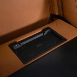 Sofa modulaire inclinable électrique en cuir véritable avec appuis-tête ajustables et siège à dossier rabattable - 3 mcx