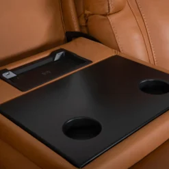 Sofa modulaire inclinable électrique en cuir véritable avec appuis-tête ajustables et siège à dossier rabattable - 3 mcx
