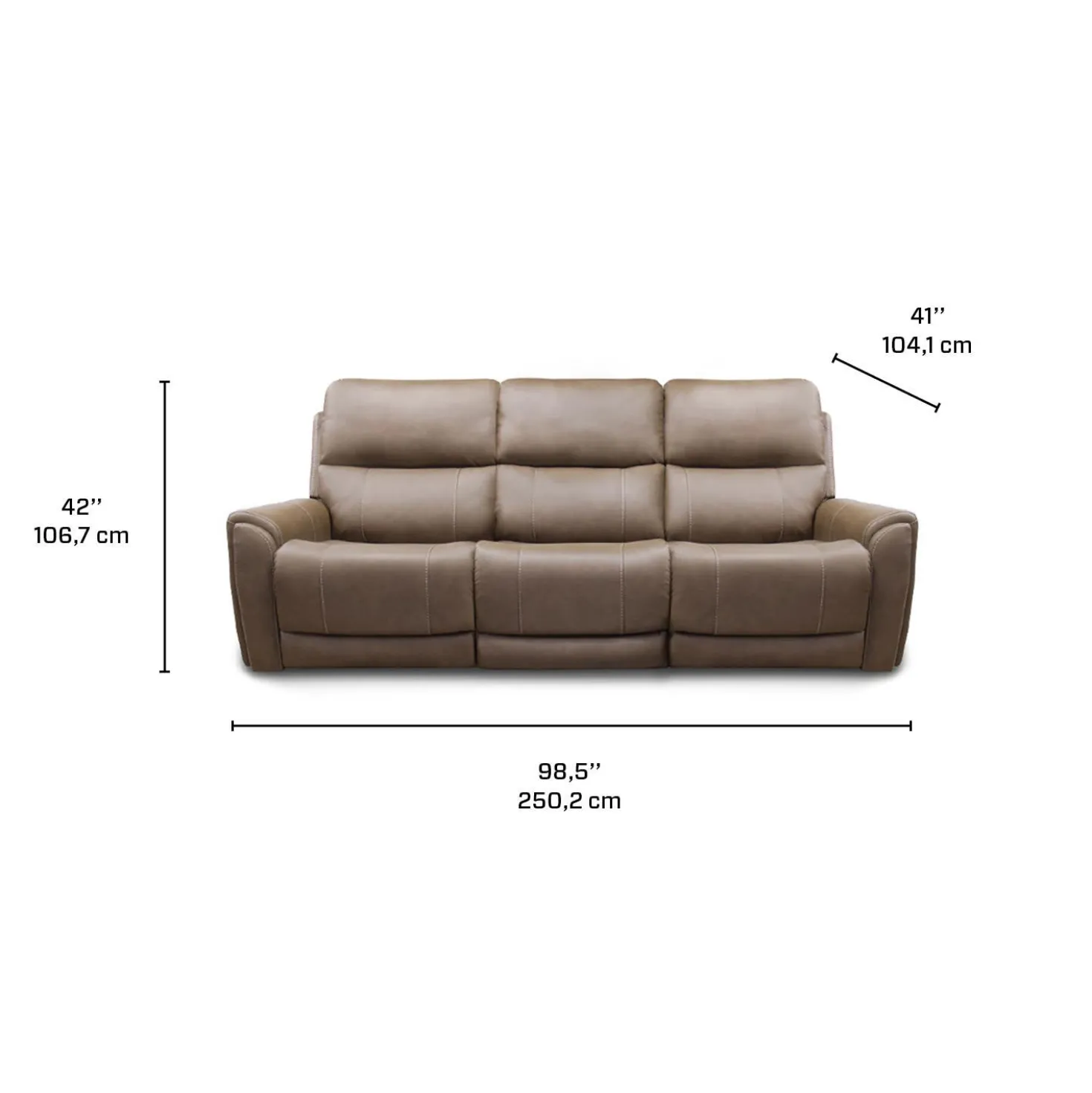Sofa modulaire électrique inclinable - 3 mcx