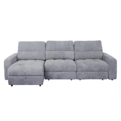 Sofa modulaire électrique inclinable avec 1 siège coulissant et chaise longue - 3 mcx
