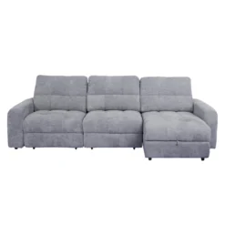 Sofa modulaire électrique inclinable avec 1 siège coulissant et chaise longue - 3 mcx