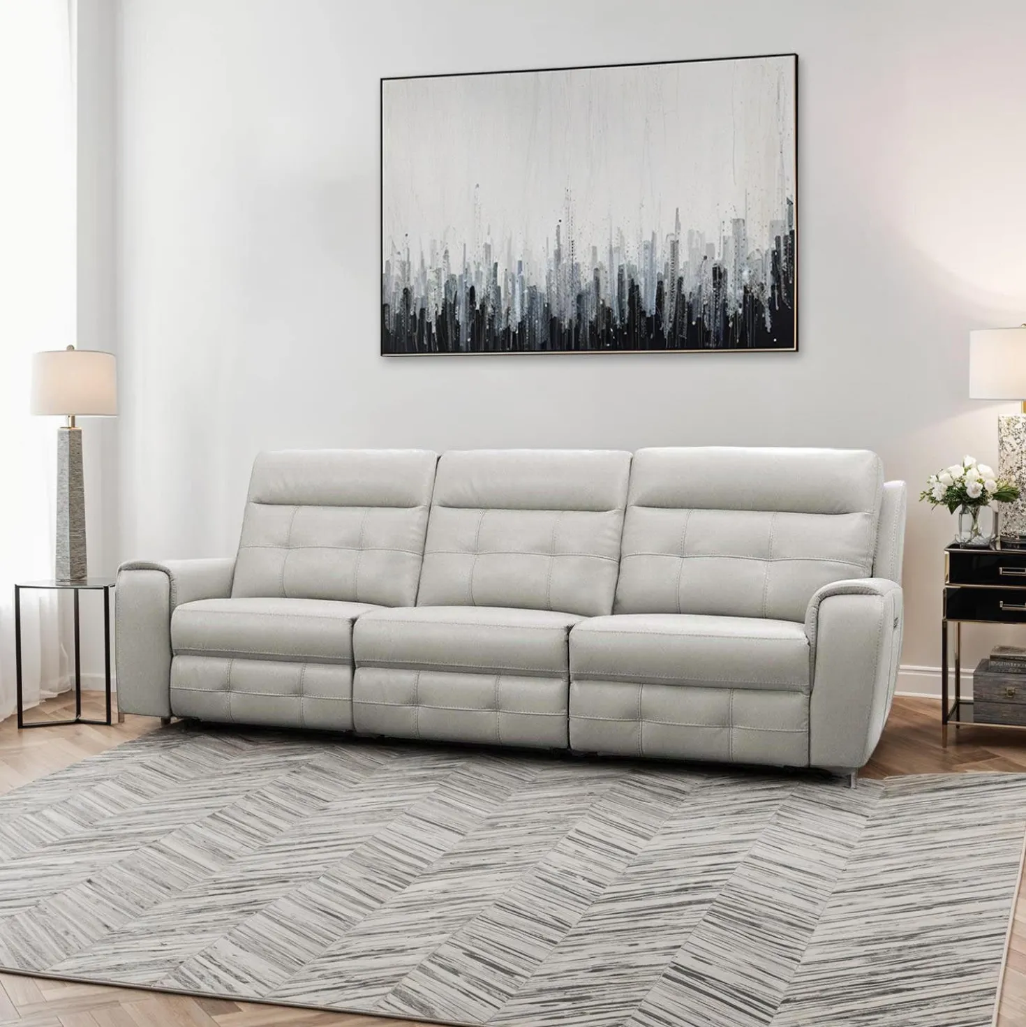 Sofa modulaire électrique inclinable avec dossier rabattable- 3 mcx