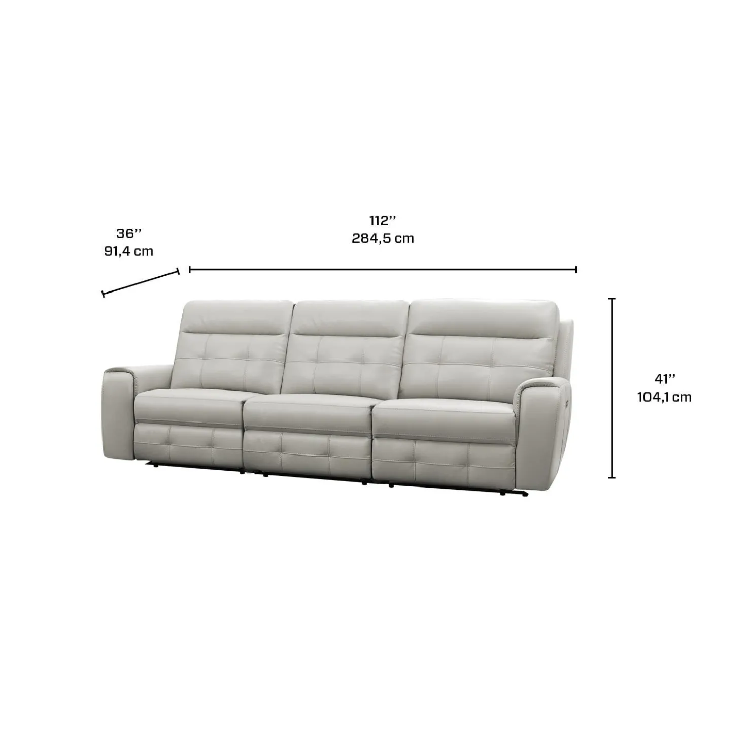 Sofa modulaire électrique inclinable avec dossier rabattable- 3 mcx