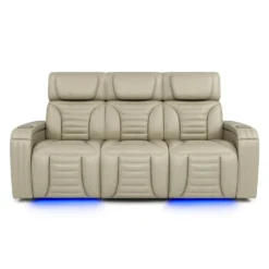 Sofa modulaire électrique inclinable avec massage, chaleur et dossier rabattable - 3 mcx