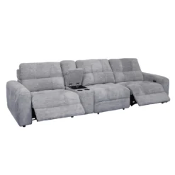 Sofa modulaire électrique inclinable et console - 4 mcx