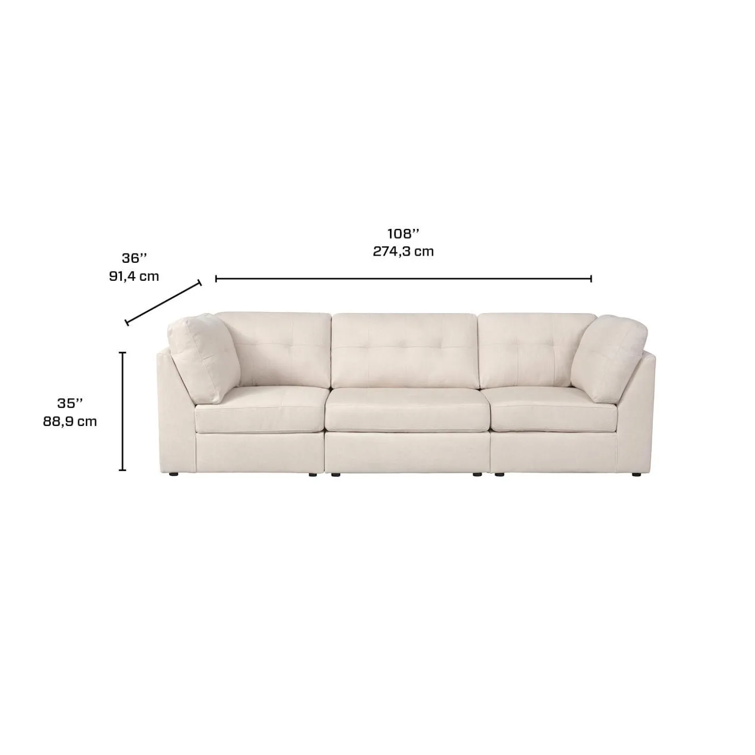 Sofa modulaire - 3 mcx
