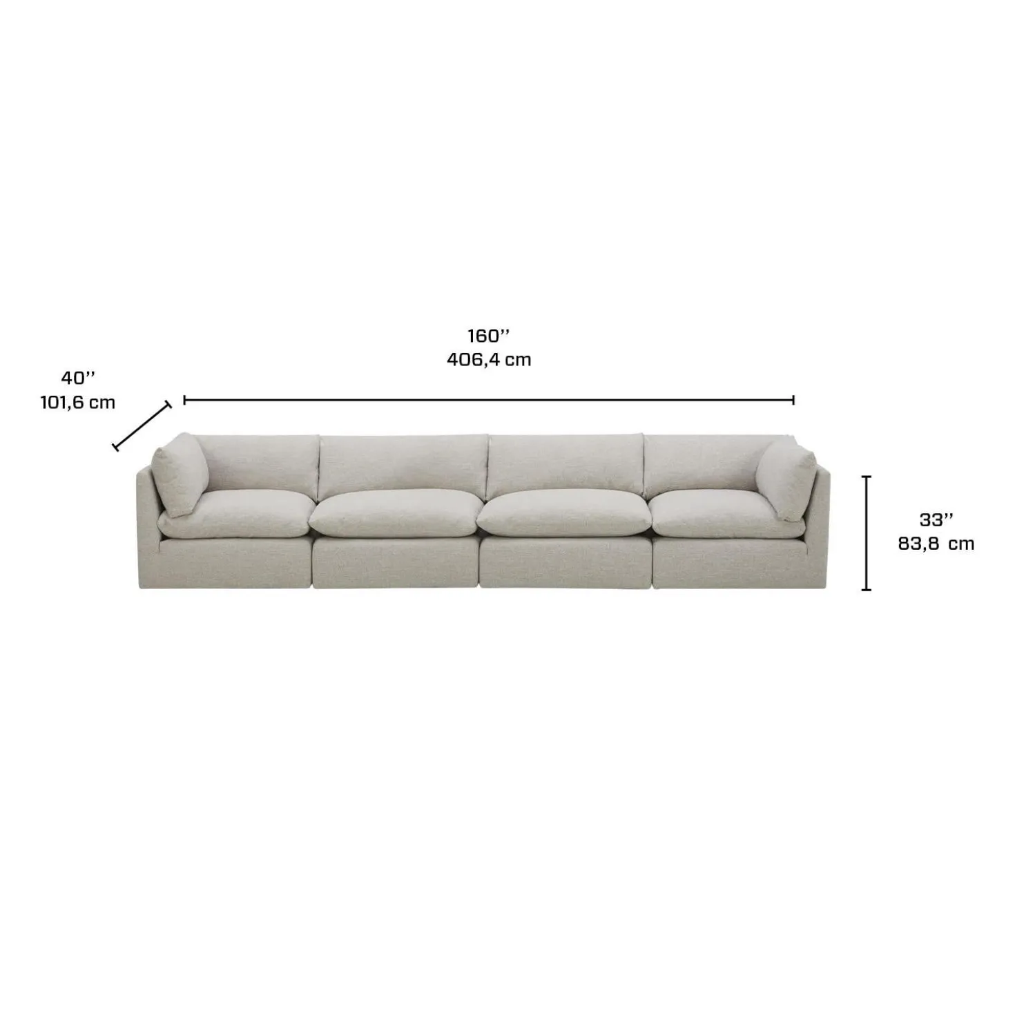 Sofa modulaire - 4 mcx