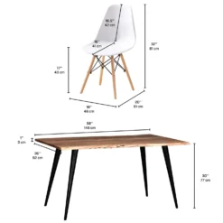 Table avec 4 chaises