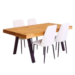 Table avec 4 chaises - blanc