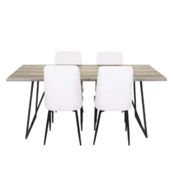 Table avec 4 chaises - blanc