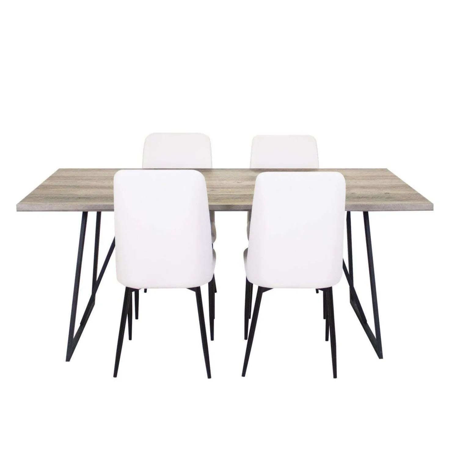 Table avec 4 chaises - blanc