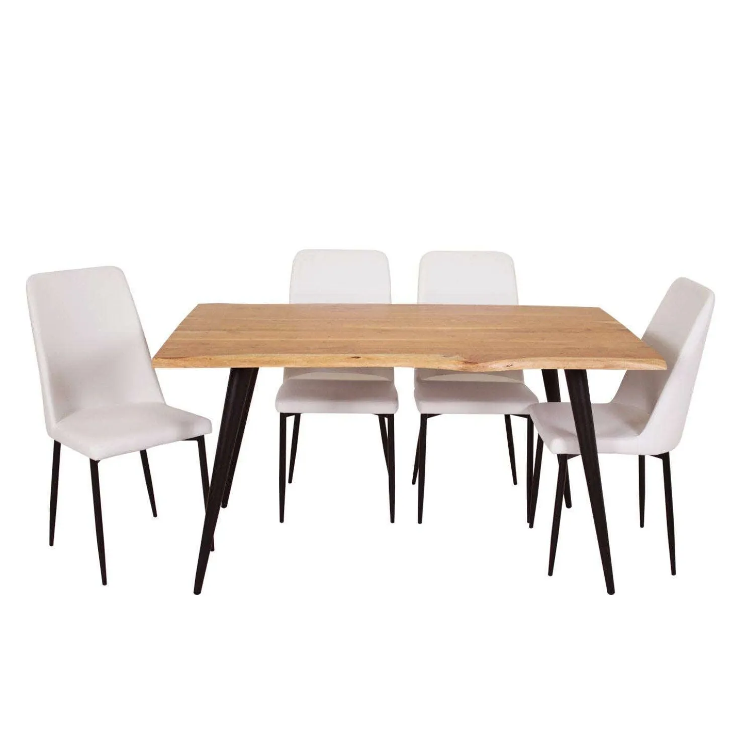 Table avec 4 chaises - blanc