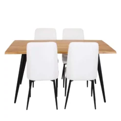 Table avec 4 chaises - blanc