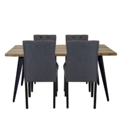 Table avec 4 chaises - gris