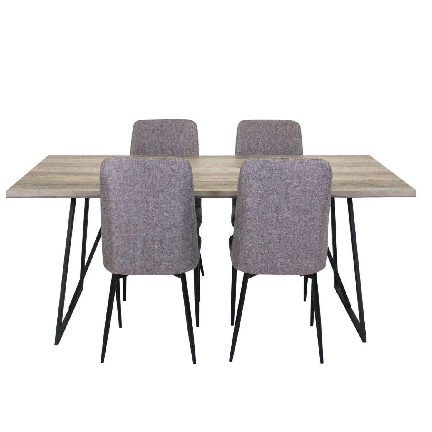 Table avec 4 chaises - gris