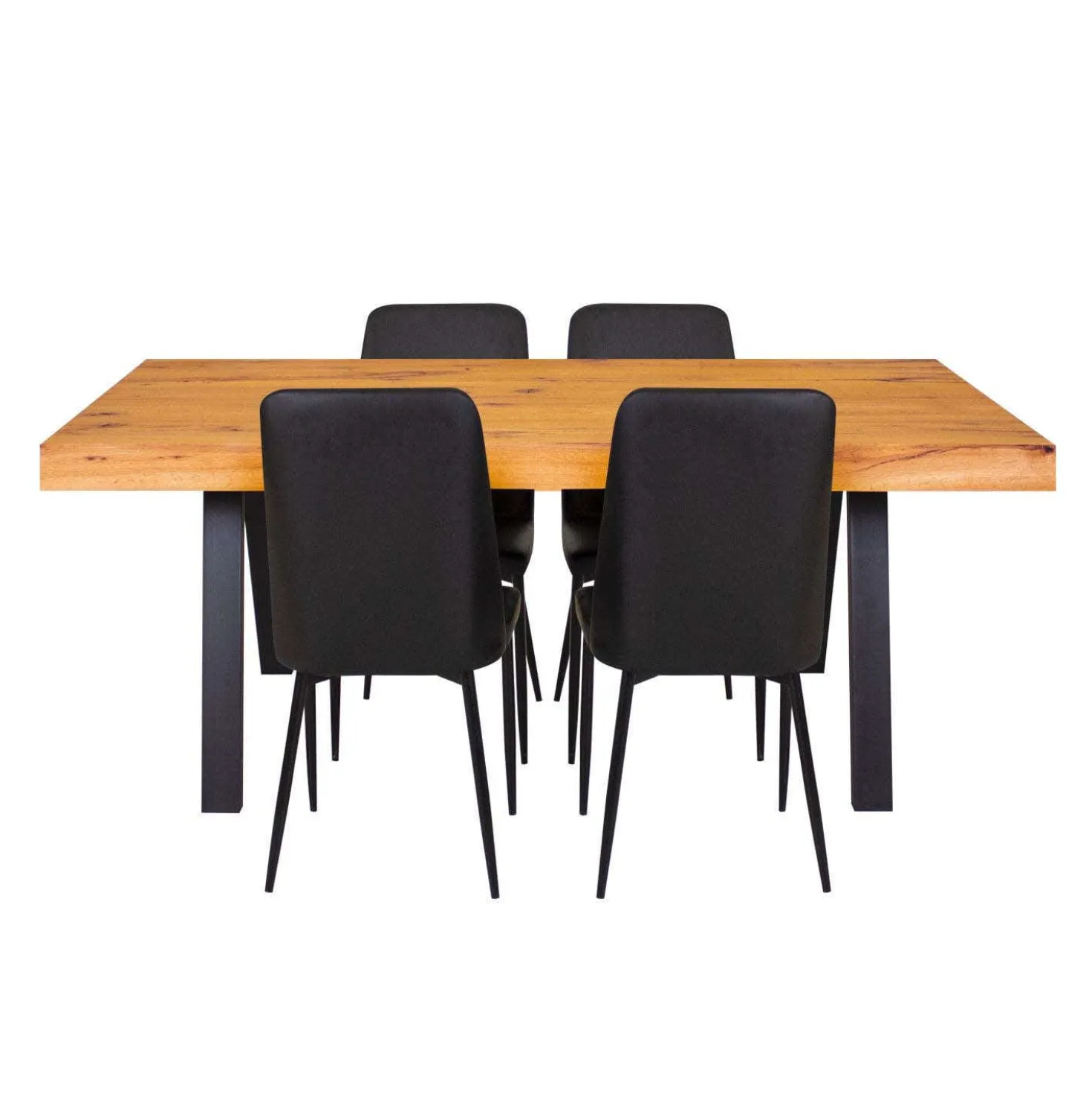 Table avec 4 chaises - noir