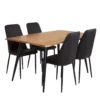 Table avec 4 chaises - noir