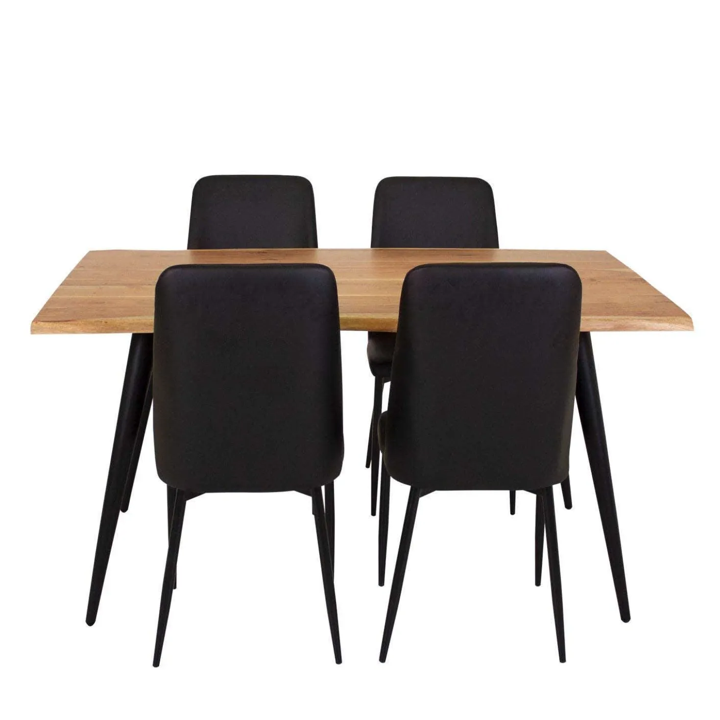 Table avec 4 chaises - noir