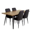 Table avec 4 chaises - noir