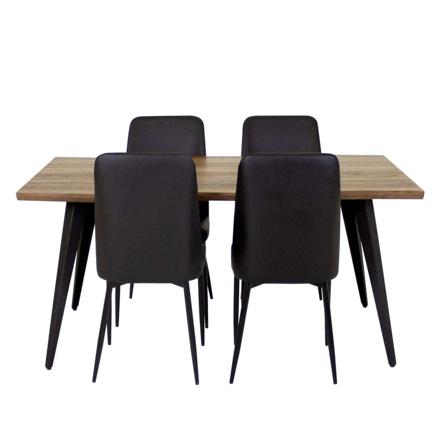 Table avec 4 chaises - noir