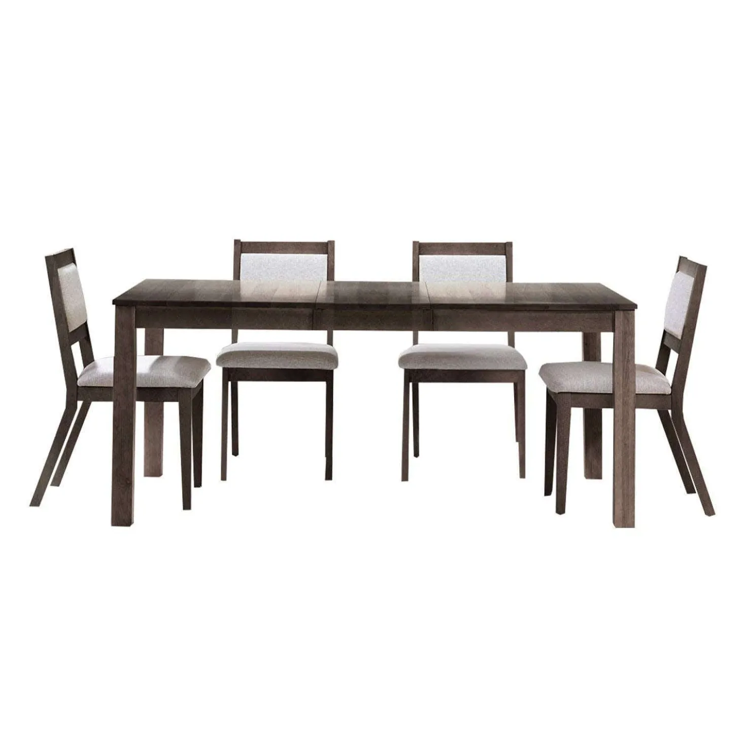 Table avec rallonge (54" à 70") et 4 chaises - ardoise