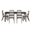Table avec rallonge (54" à 70") et 6 chaises - ardoise