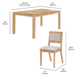 Table avec rallonge (54